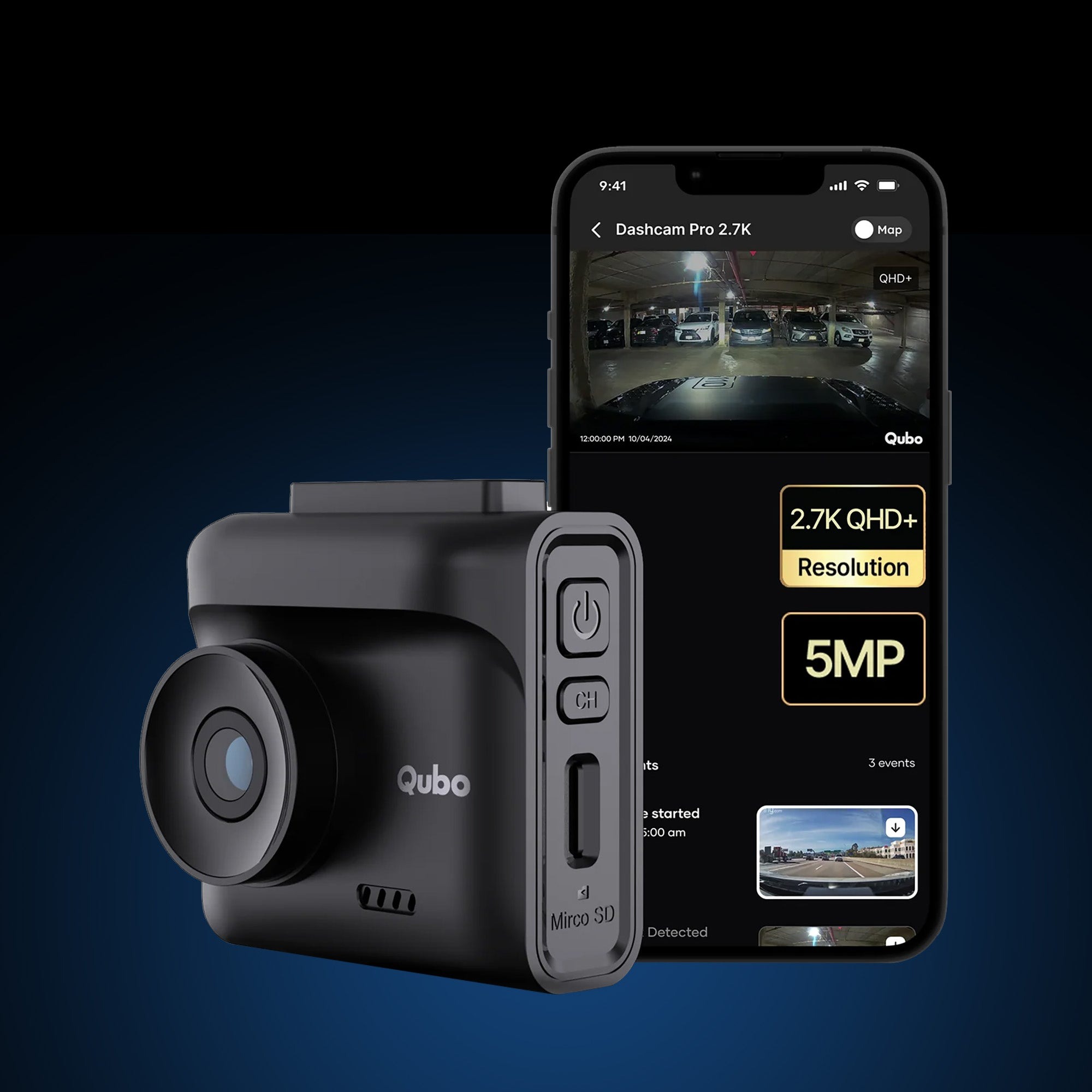 Dashcam Pro 2.7K (Front) — Qubo