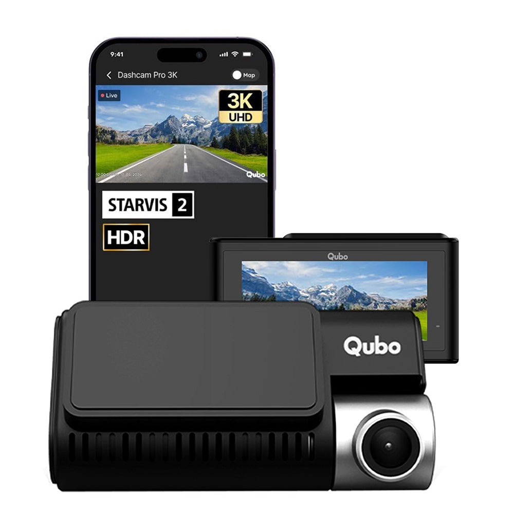 Dashcam Pro 3K Sony STARVIS 2 (Front) — Qubo