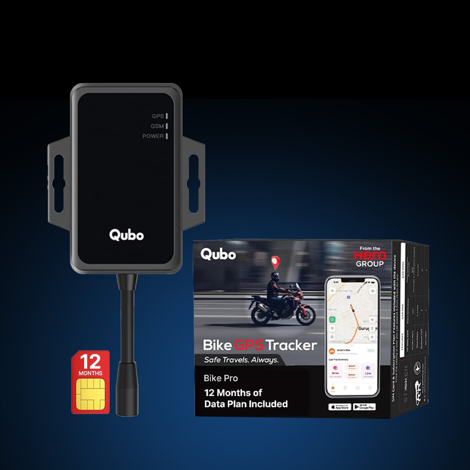 GPS Tracker Bike Pro Wired (12 Months Plan) — Qubo
