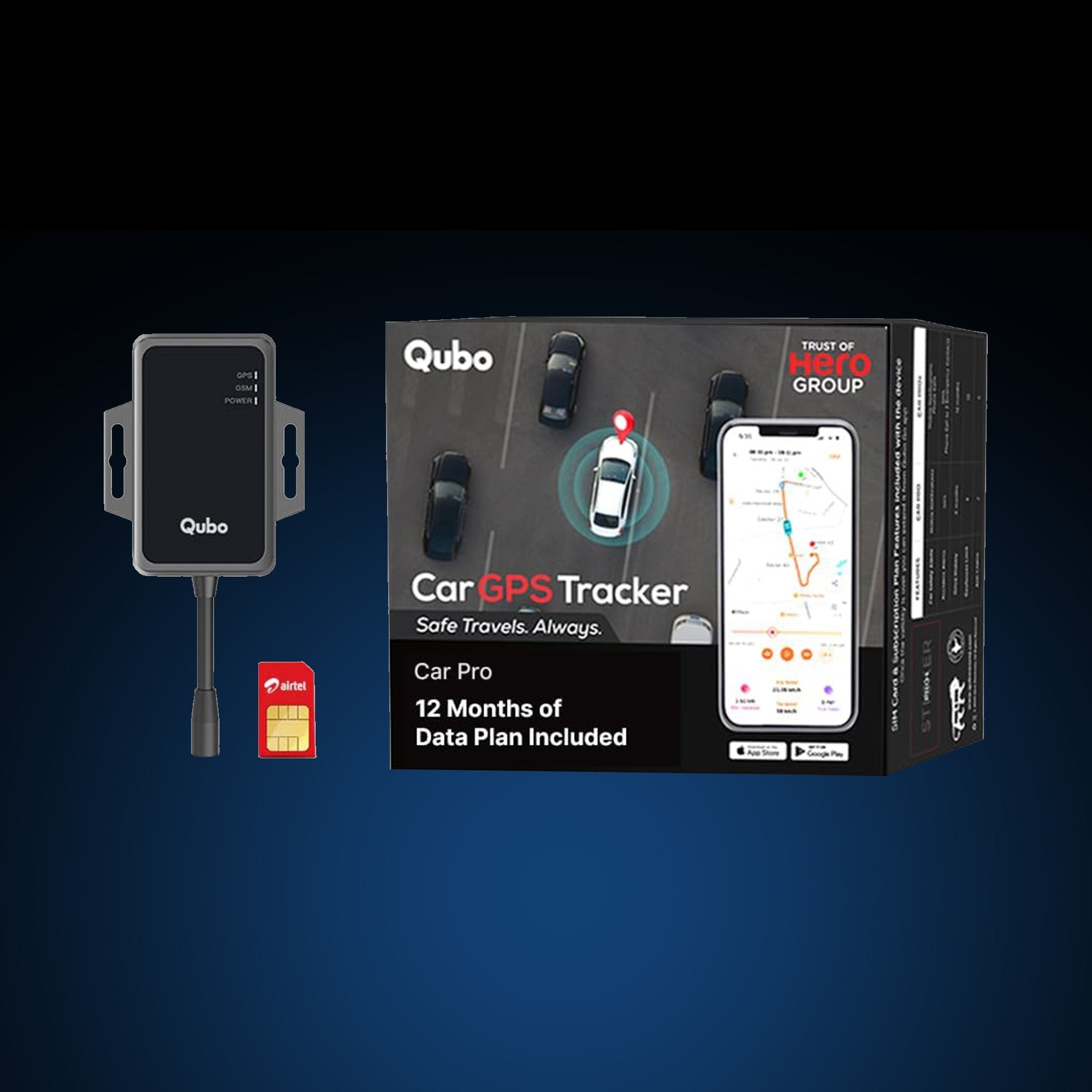 GPS Tracker Car Pro Wired (12 Months Plan) — Qubo