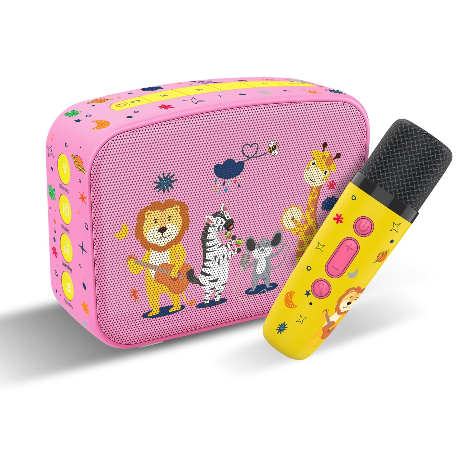 Carvaan Mini Kids with Mic Baby Pink — Saregama