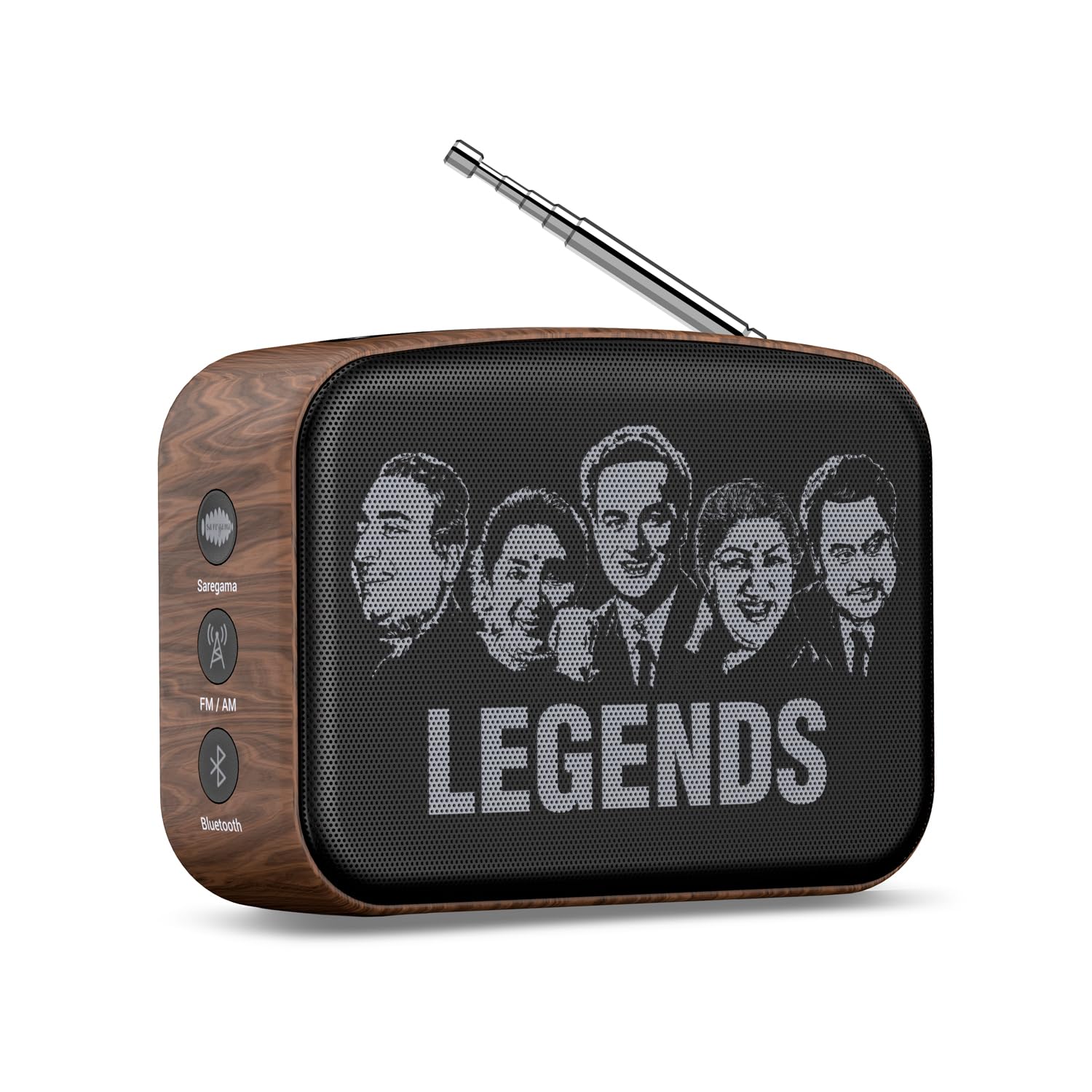 Carvaan Mini Legends Hindi Wood Finish — Saregama